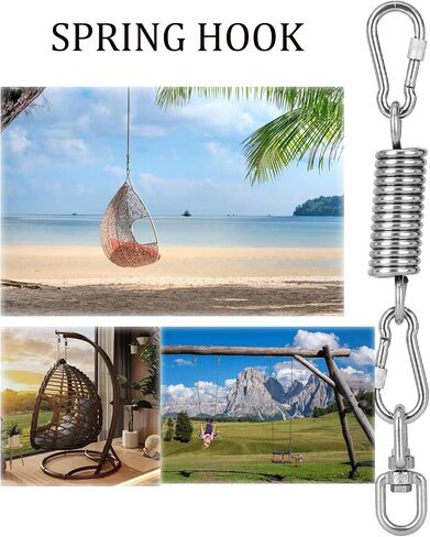 Premium Hammock Chair Hanging Kit with 2 Carabiner and Rotating Hook in Kuwait