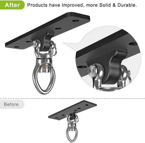 Dolibest Heavy Duty Swing Hanger, Swing Set Accessorie with Carabiner for Indoor Outdoor Playground, Porch Swing Hanging Kit for Wooden and Concrete Set with 4 Wood Screws and 4 Expansion Bolts, 900LB in Kuwait