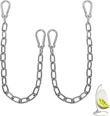 2 Pack Swing Extension Chains, 1/5 x 30 Inch Heavy Duty Chain with 4 Hooks in Kuwait