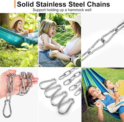 2 Pack Swing Extension Chains, 1/5 x 30 Inch Heavy Duty Chain with 4 Hooks in Kuwait