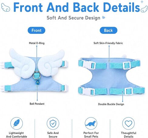 Nogeqi Ferret Harness and Leash Set, Guinea Pig Harness and Leash in Kuwait