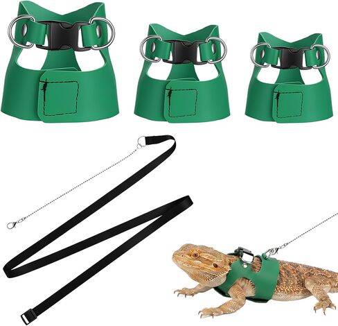 Bearded Dragon Leash and Harness Set Adjustable Lizard Harness in Kuwait