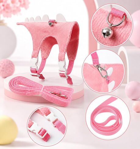 2 Pcs Ferret Harness and Leash Set, Ferret Harness, Blue and Pink in Kuwait