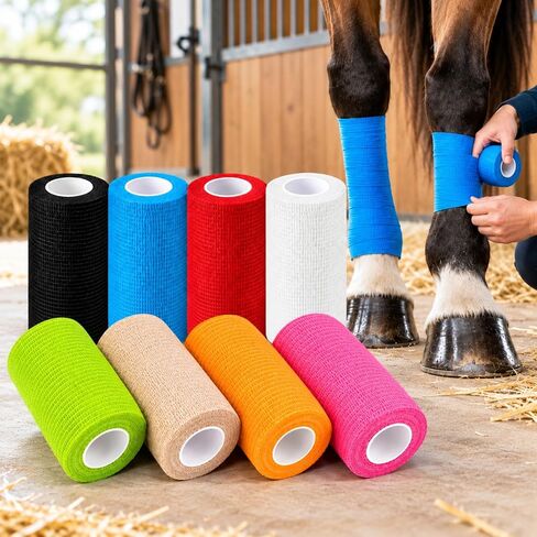 8 Pcs Self-Adhesive Bandages Wrap 4" x 5 Yards Elastic Vet Wrap in Kuwait