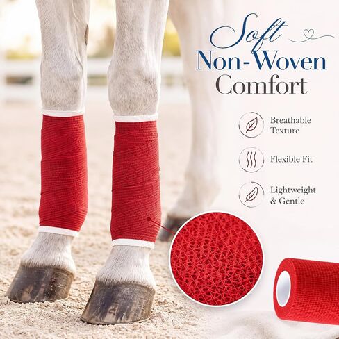 8 Pcs Self-Adhesive Bandages Wrap 4" x 5 Yards Elastic Vet Wrap in Kuwait