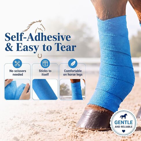 8 Pcs Self-Adhesive Bandages Wrap 4" x 5 Yards Elastic Vet Wrap in Kuwait