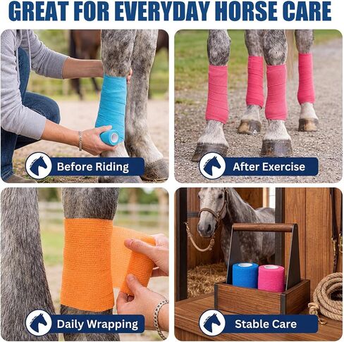 8 Pcs Self-Adhesive Bandages Wrap 4" x 5 Yards Elastic Vet Wrap in Kuwait