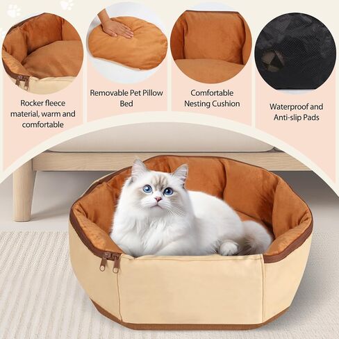 Cross-Body Pet Carrier Bag, Ergonomic Hands-Free Puppy & Cat Sling Nest for Travel, Hiking & Vet Visits, Breathable & Lightweight Soft Pet Carrying Pouch for Small Dogs & Cats Up to 22 lbs in Kuwait