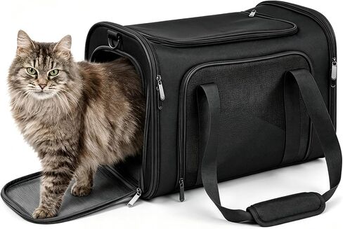 COZPAW Large Cat Carrier Soft‑Sided for Cats & Dogs Up to 25 Lbs, Pink in Kuwait
