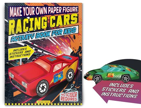 Make your own Paper Figure - Racing Cars (Activity Book for kids) in Kuwait