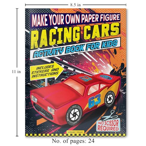 Make your own Paper Figure - Racing Cars (Activity Book for kids) in Kuwait