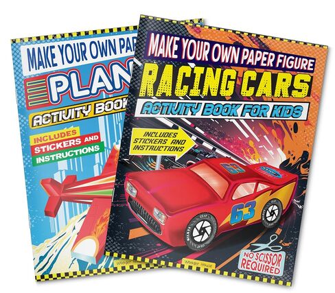 Make your own Paper Figure - Racing Cars (Activity Book for kids) in Kuwait