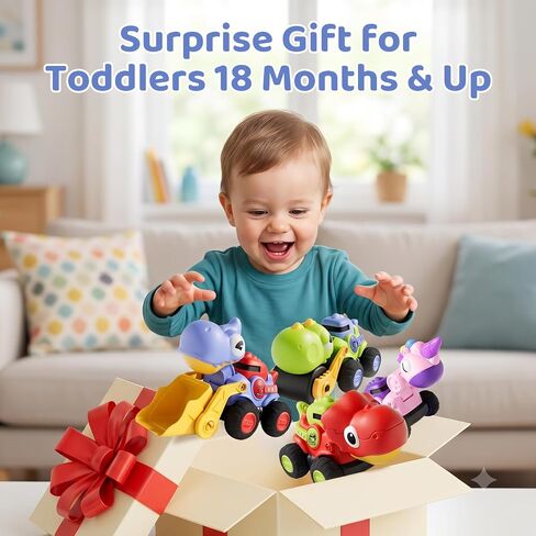 ALASOU Dinosaur Construction Car Toys for 2 Year Old Boy Birthday Gift in Kuwait