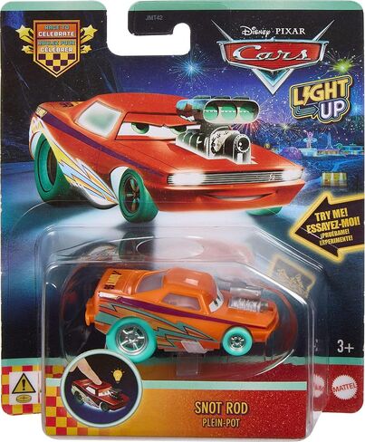 Mattel Disney · Pixar Cars 1:55 Scale Light Up Vehicle Assortment with Light Effects, Press to Launch One of 4 Sequences of Colorful Lights (Models May Vary), JMT42 in Kuwait