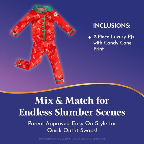 The Elf on the Shelf Claus Couture Candy Cane Pajama Set in Kuwait