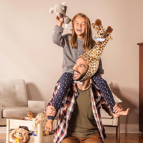 SEWACC Giraffe Shaped Hat Interactive Animal Hat Performance Costume for Parent-Child, 20.47 x 7.87 x 7.87 Inch in Kuwait