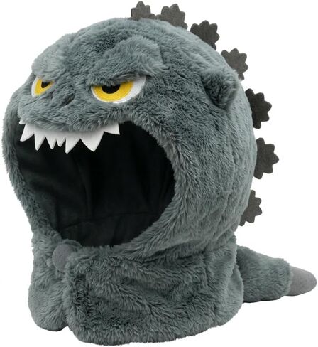 Dinosaur Kaiju Plush Hat, Fits 7.8 Inch Dolls and Small Pets, Soft Gray Monster Headgear Costume Accessory, Cats and Dogs Doll Dress Up(Grey) in Kuwait