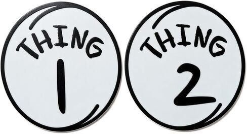 2PCS Thing 1 2 Iron on Transfers for T-Shirt in Kuwait