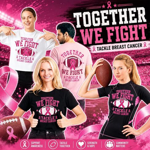 36 Pcs Breast Cancer Awareness Iron on Transfers DTF Football in Kuwait