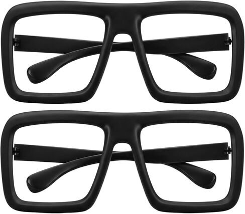 grinderPUNCH Thick Square Frame Clear Lens Glasses Eyeglasses Super Oversized Fashion and Costume in Kuwait