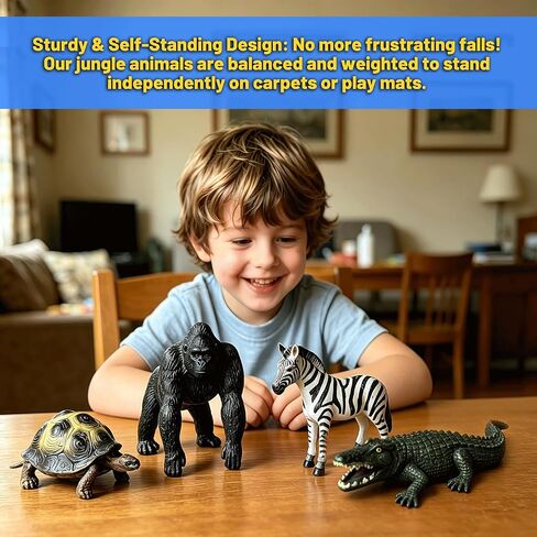 10 Pcs Realistic Large Wild Animal Figures for Kids 3+ in Kuwait