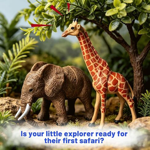 10 Pcs Realistic Large Wild Animal Figures for Kids 3+ in Kuwait
