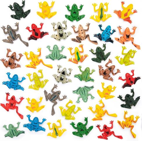 36Pcs Plastic Frogs Toy for Kids, Small Fake Frog Toys Bulk in Saudi Arabia