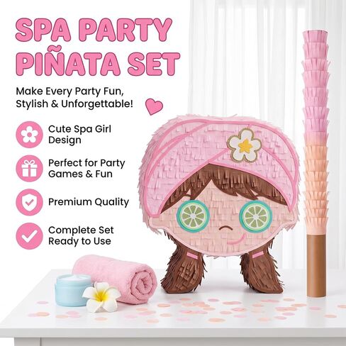 3 Pcs Spa Piñata for Girls with Stick and Blindfold in Kuwait