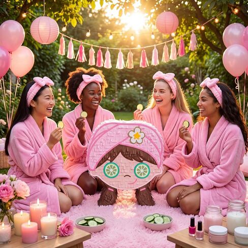 3 Pcs Spa Piñata for Girls with Stick and Blindfold in Kuwait