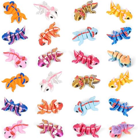 21 Pack 3D Printed Mini Animal Toys Flexible Articulated Desk Fidget Set in Kuwait