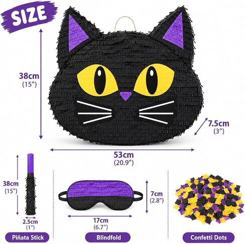 21 Inch Large Black Cat Pinata Kit in Kuwait