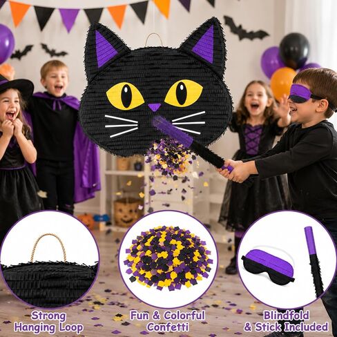 21 Inch Large Black Cat Pinata Kit in Kuwait
