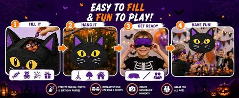 21 Inch Large Black Cat Pinata Kit in Kuwait