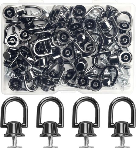 40 Pcs Small D Rings for Purse,Purse Hardware for Bag Making Purse Making Supplies (Black+Silver+Gold+Light Gold) in Kuwait