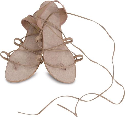 Danshuz Womens Strap-Thong Dance Sandals Style 6243, Tan, Size 7 in Kuwait