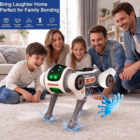 Smart Robot Dog for Kids - Interactive STEM Pet Puppy Robotic Toy with Voice & 2.4 GHz Remote Control, 30+ Actions & Programmable Play, 30m Range, Durable & Safe for Age 3+ Birthday Gifts in Kuwait