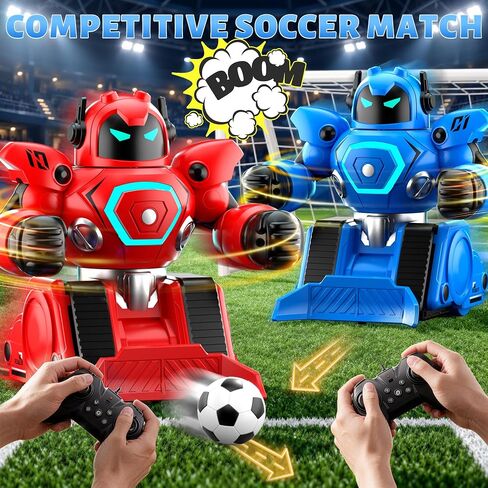 2-Pack Remote Control Fighting Robot Battle Bots Toys, RC Ejecting Battle Robot with Sound & Light, Soccer Game Mode, Christmas Birthday Gifts for Age 6 7 8 9 10 11 12+ Year Old Kids Boys in Kuwait
