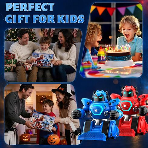 2-Pack Remote Control Fighting Robot Battle Bots Toys, RC Ejecting Battle Robot with Sound & Light, Soccer Game Mode, Christmas Birthday Gifts for Age 6 7 8 9 10 11 12+ Year Old Kids Boys in Kuwait