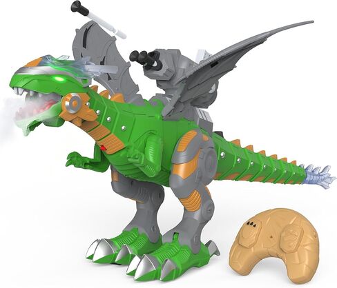Remote Control Robot Dinosaur Toy with Mist Spray & Roaring Sound, 2.4Ghz Mech Dino Walking RC Toys with Manual Dart Launcher, Cool Best Gifts for Boys Girls Ages 3 4 5 6 7 8 in Kuwait