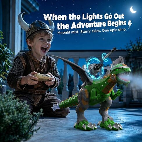 Remote Control Robot Dinosaur Toy with Mist Spray & Roaring Sound, 2.4Ghz Mech Dino Walking RC Toys with Manual Dart Launcher, Cool Best Gifts for Boys Girls Ages 3 4 5 6 7 8 in Kuwait