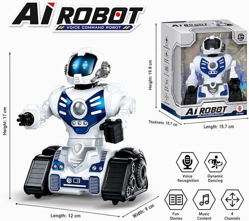 Voice Control Robot with Talking, Singing and Dancing(White) in Kuwait