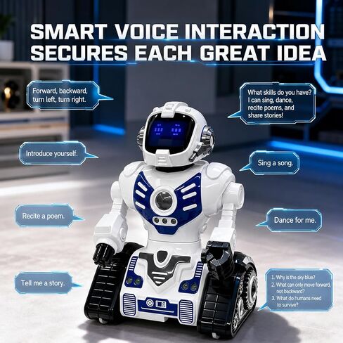 Voice Control Robot with Talking, Singing and Dancing(White) in Kuwait