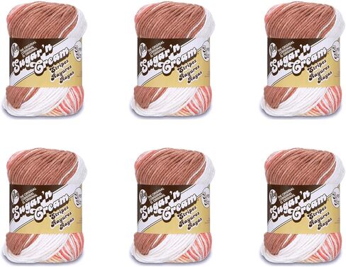 Lily Sugar 'N Cream The Original Solid Yarn, 2.5oz, Medium 4 Gauge, 100% Cotton - Ecru - Machine Wash & Dry in Kuwait
