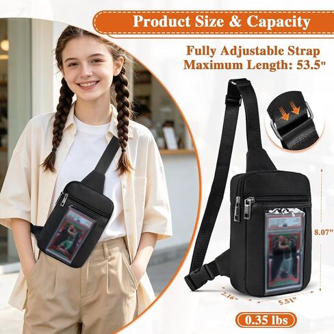 PainZieteg Graded Card Bag for PSA Slabs, Card Show Crossbody Display Case in Kuwait