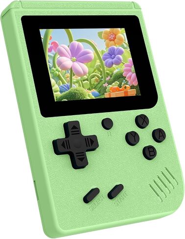 3.0 Inch IPS Screen with Mini Handheld Game Console, Built-in 400 Games, 1020mAh Rechargeable Battery Pocket Player Travel Games Arcade, Light Green in Kuwait