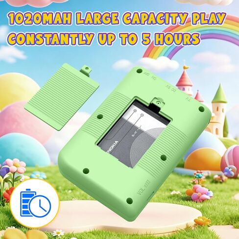 3.0 Inch IPS Screen with Mini Handheld Game Console, Built-in 400 Games, 1020mAh Rechargeable Battery Pocket Player Travel Games Arcade, Light Green in Kuwait