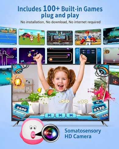 AR Motion Video Game Console for Kids, Built-in 100+ TV Games Plug and Play in Kuwait
