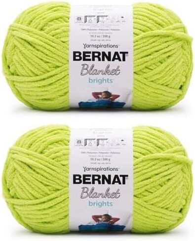 Bernat Blanket Brights Chenille Crochet Yarn, Race Car Red, 2-Pack in Kuwait