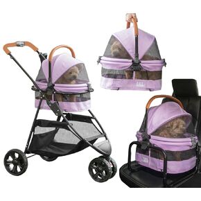 Pet Gear 3-in-1 Travel System View 360 Stroller, Bright Lilac in Kuwait