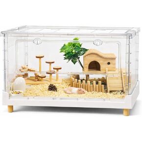 Hamster Cage & Guinea Pig Cages, Acrylic Cage for Small Animal Pets, Large Transparent Gerbil Cage and Habitats, Hedgehog, Dwarf Hamster, Rat, Mouse in Saudi Arabia